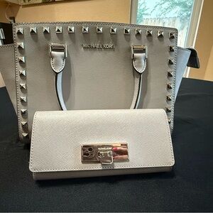 SOLD MK Studded Selma with Matching Wallet